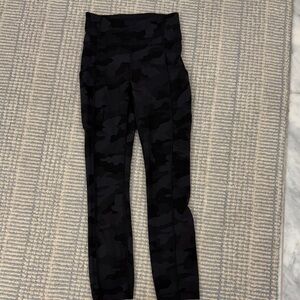 Lululemon Athletica Black Camouflage Leggings